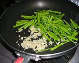 空芯菜とニンニクの炒め物作り方2写真