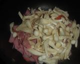 法連草とブナピーベーコンのピリ辛醤油炒め作り方5写真