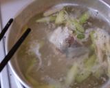 サバ缶とアスパラの味噌汁作り方4写真