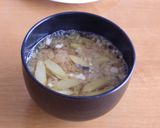 サバ缶とアスパラの味噌汁作り方6写真