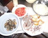 かんたん「海鮮パエリア風パスタ」作り方1写真