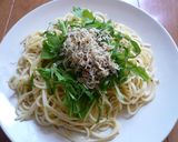 じゃこと水菜と大葉のペペロンチーノ！作り方6写真