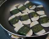 めんつゆバターで♪黒はんぺんの磯辺焼き作り方3写真