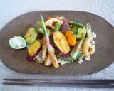 簡単!10種類の素揚げ野菜の麦味噌丼 作り方4写真