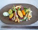 簡単！10種類の素揚げ野菜の麦味噌丼　作り方4写真