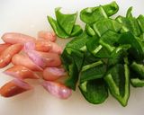 ピーマンとウインナー◎オイカレー炒め作り方1写真
