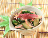 梅酢で即席♪みょうが＆きゅうりの柴漬け風作り方3写真