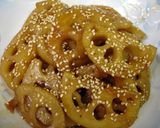 簡単♪厚切りれんこんの照焼きにんにく風味作り方4写真