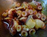 【ランチ】蛸とミョウガと三つ葉のピリ辛丼作り方3写真