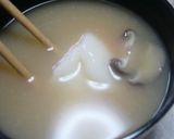 味噌汁☆おもち入り♪作り方4写真