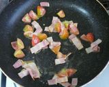ベーコンとトマトのジェノベーゼパスタ作り方2写真