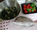 鯛とアサリのアクアパッツァ作り方1写真