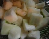 夕顔と鶏の煮物作り方1写真