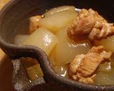 夕顔と鶏の煮物作り方4写真