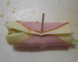 キャベツと鮭フレークのハムチーズ巻き焼き作り方2写真