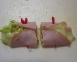 キャベツと鮭フレークのハムチーズ巻き焼き作り方5写真