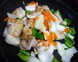 鶏肉と玉子と玉葱炒め作り方4写真