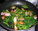 空芯菜とウインナーの簡単炒め作り方3写真