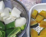 お手軽♪夏野菜の酢鶏作り方1写真