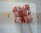 串焼き 豚バラ肉で野菜巻き(プチトマト)作り方3写真