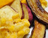 豚と茄子のくるくる巻き＊野菜チップ作り方1写真