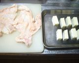 鶏皮のチーズ巻き焼き作り方1写真