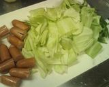 5分でお弁当に緑！野菜＆ウインナー炒め作り方1写真