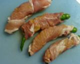 ピリカラ★青なんばんの豚肉味噌巻き★作り方3写真