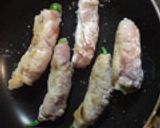 ピリカラ★青なんばんの豚肉味噌巻き★作り方5写真
