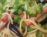 ゴーヤと茄子☆スペシャルバター醤油パスタ作り方4写真