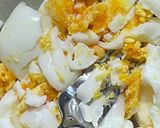 今日の朝ごはん！休日にたっぷりタマゴサンド作り方2写真