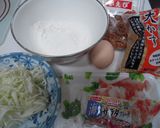 海からサラダフレークなお好み焼き作り方1写真