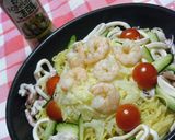 ラーメンサラダ～ゆでキャベツ＆シーフード作り方4写真