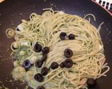 シーフードとオリーブのジェノベーゼパスタ作り方8写真