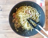 青汁きのこクリームパスタ作り方4写真