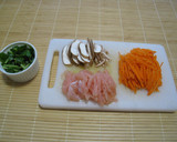 鶏ささみとしいたけのすまし汁作り方1写真