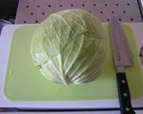 まあるいキャベツの切り方♪作り方1写真