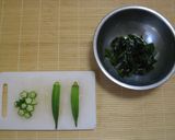 焼肉屋さんのわかめとオクラの中華スープ作り方2写真