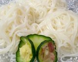 そうめん、冷や麦にキュウリのお花作り方5写真