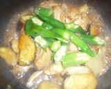 鶏もも肉と茄子オクラ炒め作り方9写真