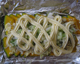 かぼちゃとじゃこのねぎマヨホイル焼き作り方1写真
