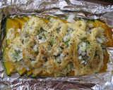 かぼちゃとじゃこのねぎマヨホイル焼き作り方2写真