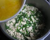 ニラと卵の簡単炒り豆腐作り方3写真