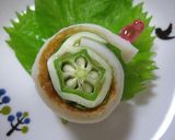 お弁当＆おつまみに✿竹輪で梅オクラ巻き作り方5写真