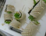 ちくわクリチーロール★イカの鳴門巻き風 作り方5写真