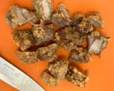★唐揚復活★スーパーの冷えた唐揚で親子丼作り方1写真