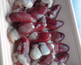 こりこりハツといんげんのあめ色中華風炒め作り方1写真