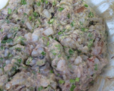 イカげそとニラの荒挽きバーグ作り方4写真