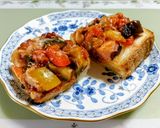 簡単ランチ!ラタトゥイユとタコのトースト作り方4写真
