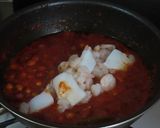 シーフードとひよこ豆のトマトソースパスタ作り方8写真